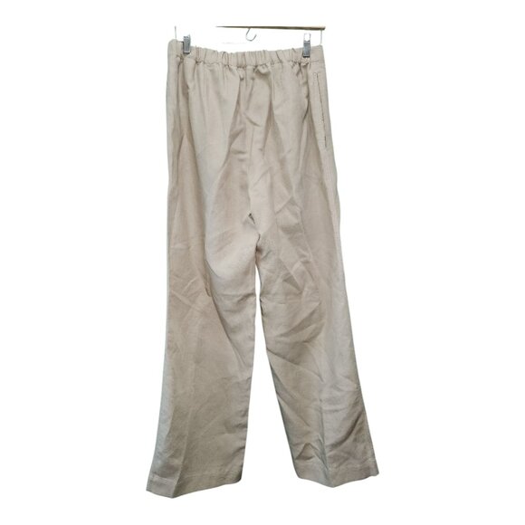 Banana Republic Arcata Tencel Linen Easy Trouser Womens Medium M Tan Pants C01X - Picture 4 of 6